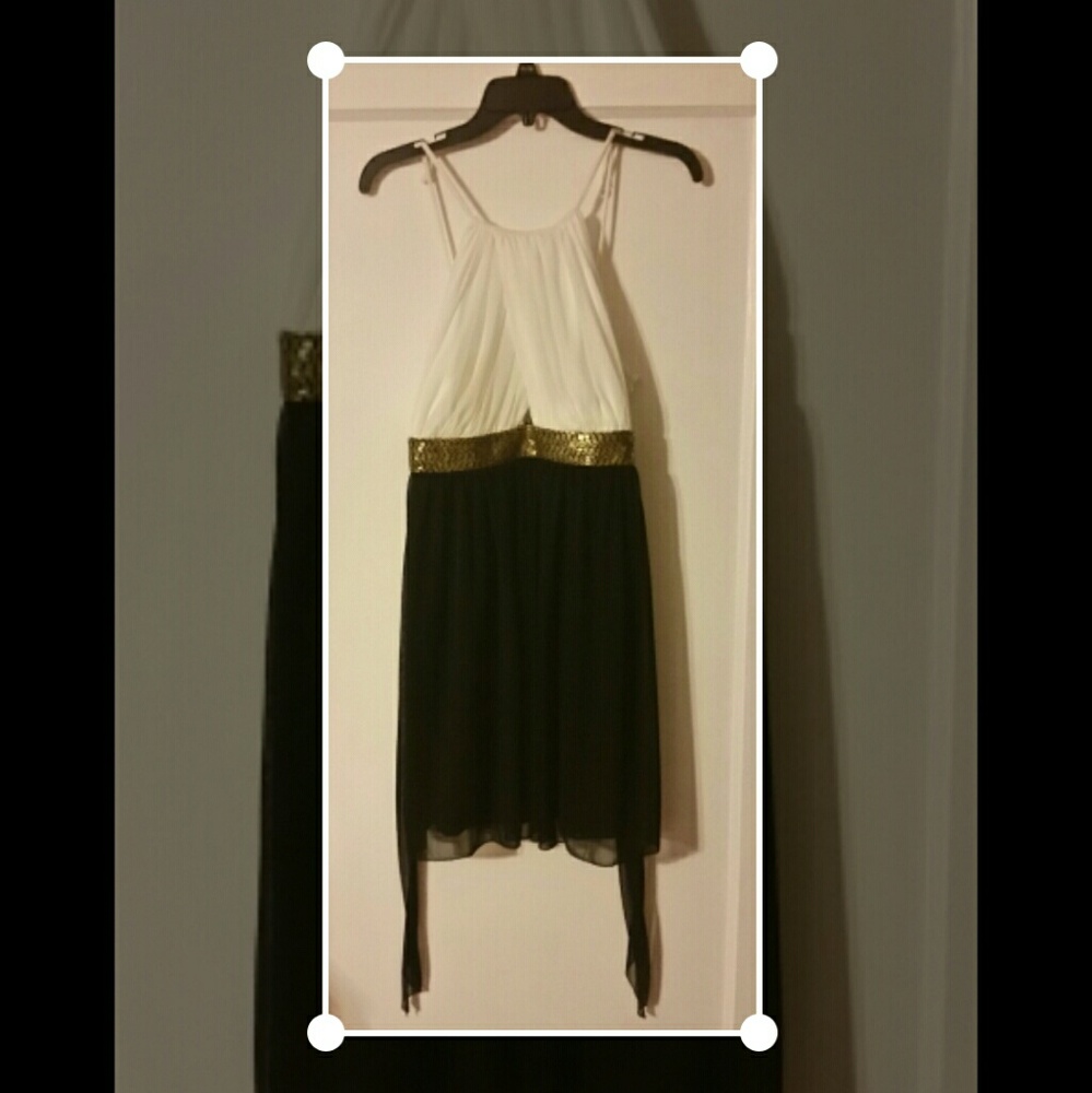 cocktail dress very pretty /sexy cream/black